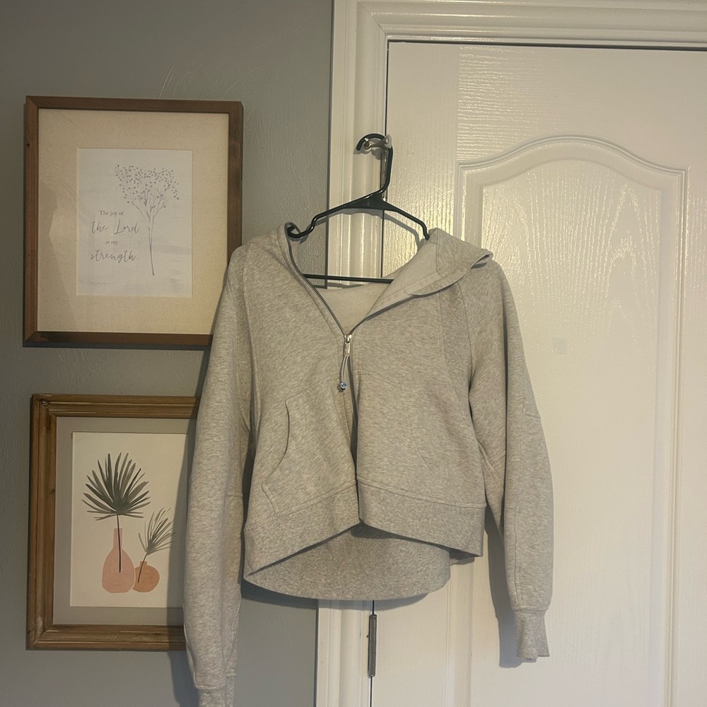 lululemon grey full zip scuba